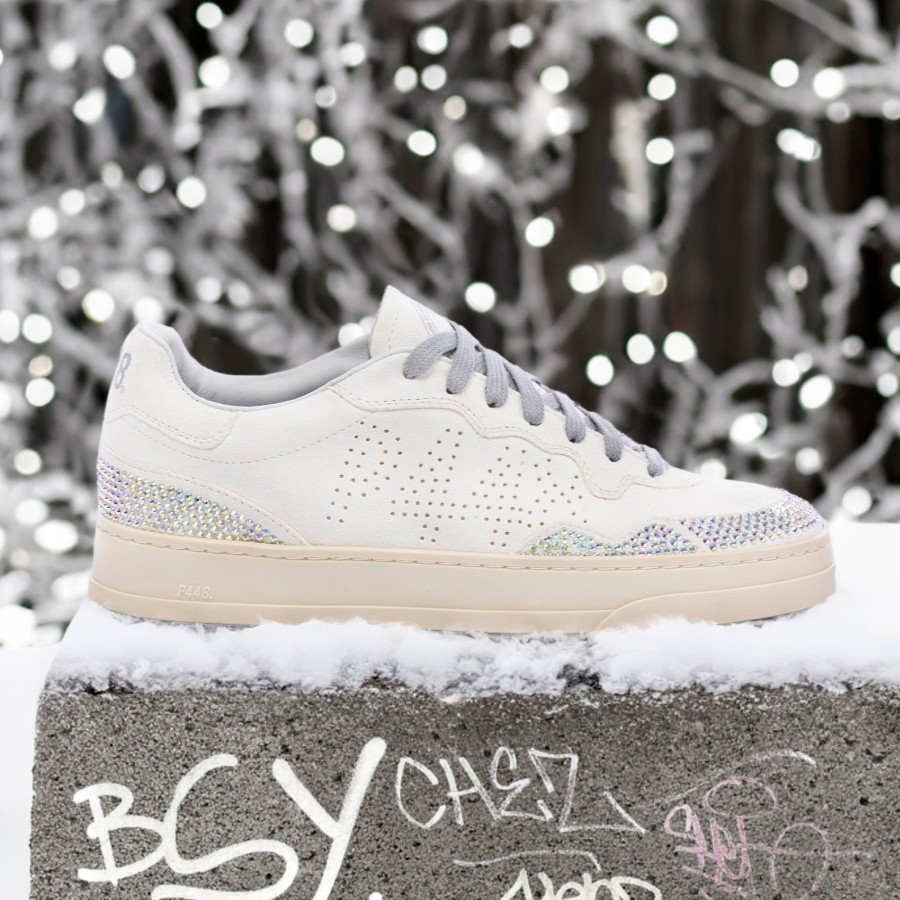 Femmes P448 Bas | Bali Blanc/Strass