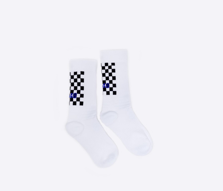 Femmes P448 Accessoires | Chaussettes Blanc/Carreaux