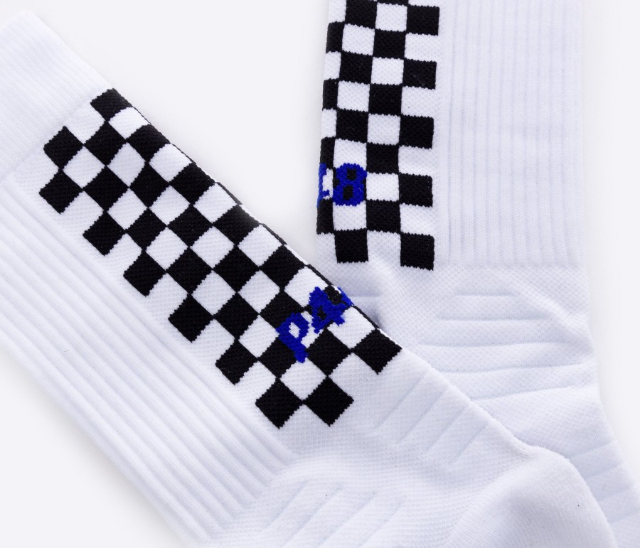 Femmes P448 Accessoires | Chaussettes Blanc/Carreaux