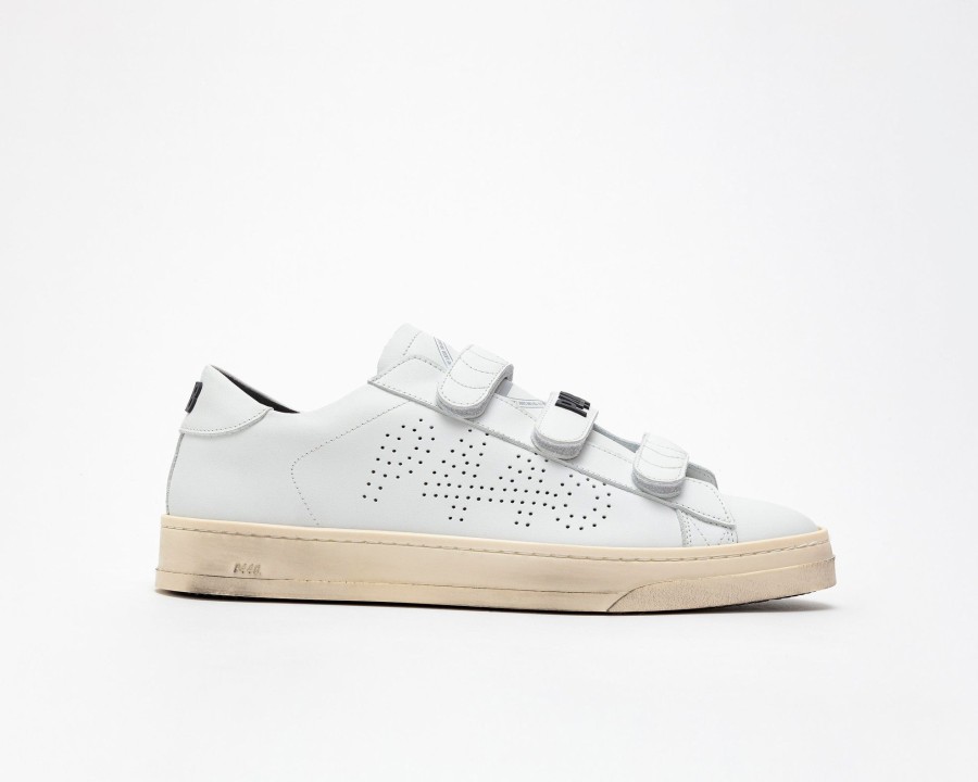 Hommes P448 Bas | Jack Velcro Blanc