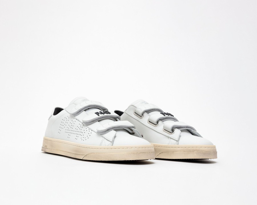 Hommes P448 Bas | Jack Velcro Blanc